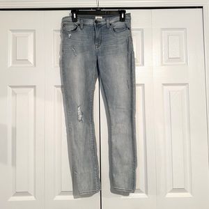 Hudson “Natalie” Super Skinny Light Wash Distressed Jeans. Size 4